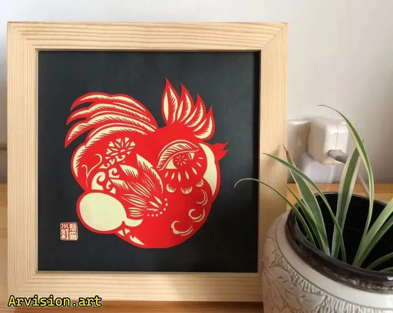 Serie de pollo de papel chino 12 zodiacos