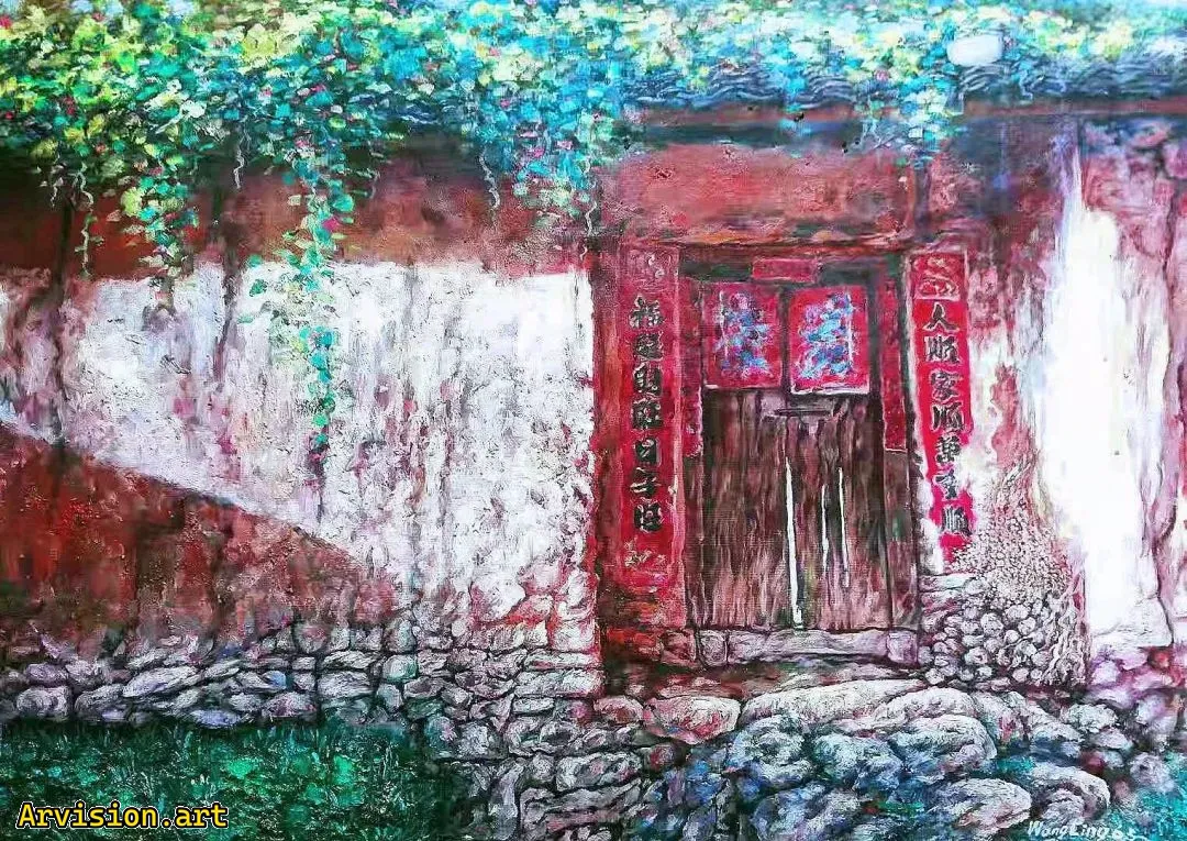 La pintura al óleo de Wang Lin está llena de una fragancia de rosas.