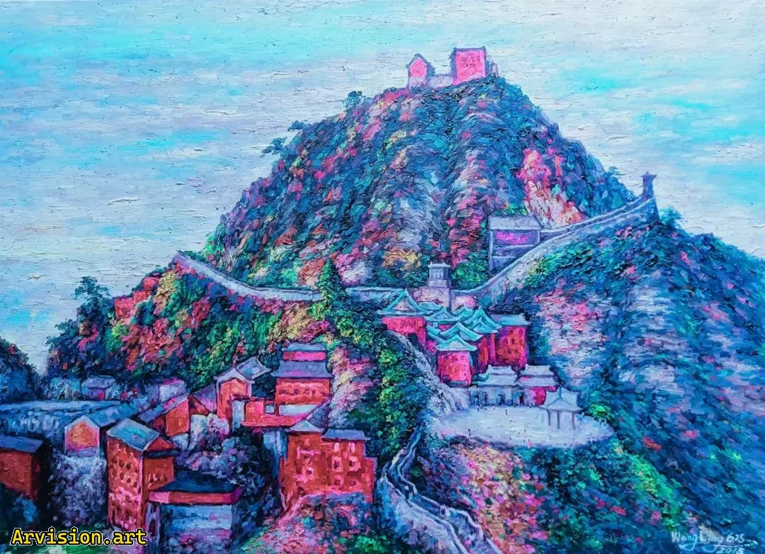 La montaña Jinlan del sueño de la pintura al óleo de Wang Lin