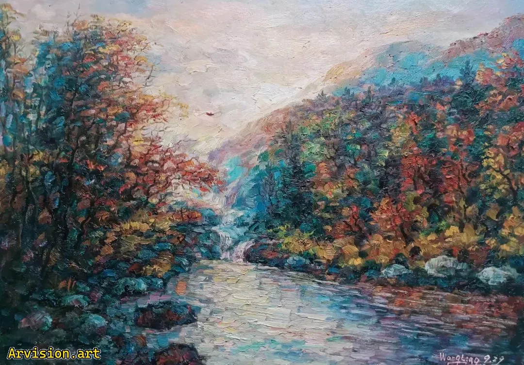 Preludio de la pintura al óleo de Wang Lin a finales de otoño