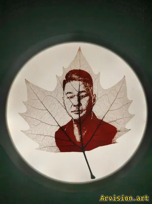 Retrato de figuras Hoja tallado Hoja de梧桐