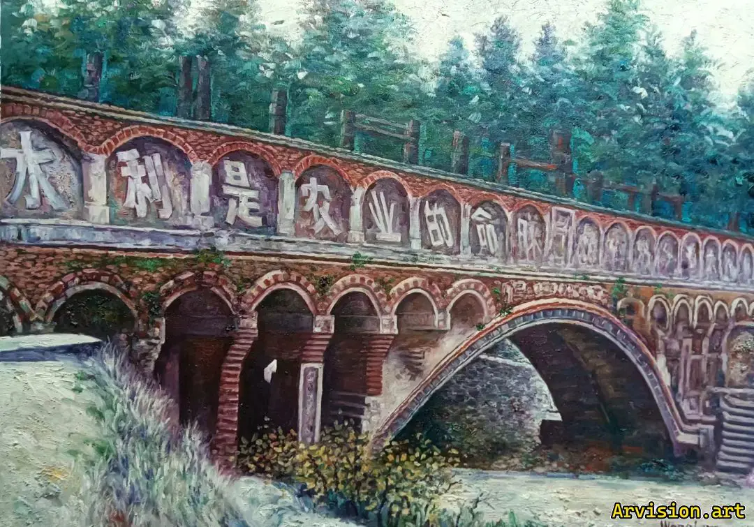 La pintura al óleo de Wang Lin es nostálgica y apasionada, y los años dejan hermosos paisajes.