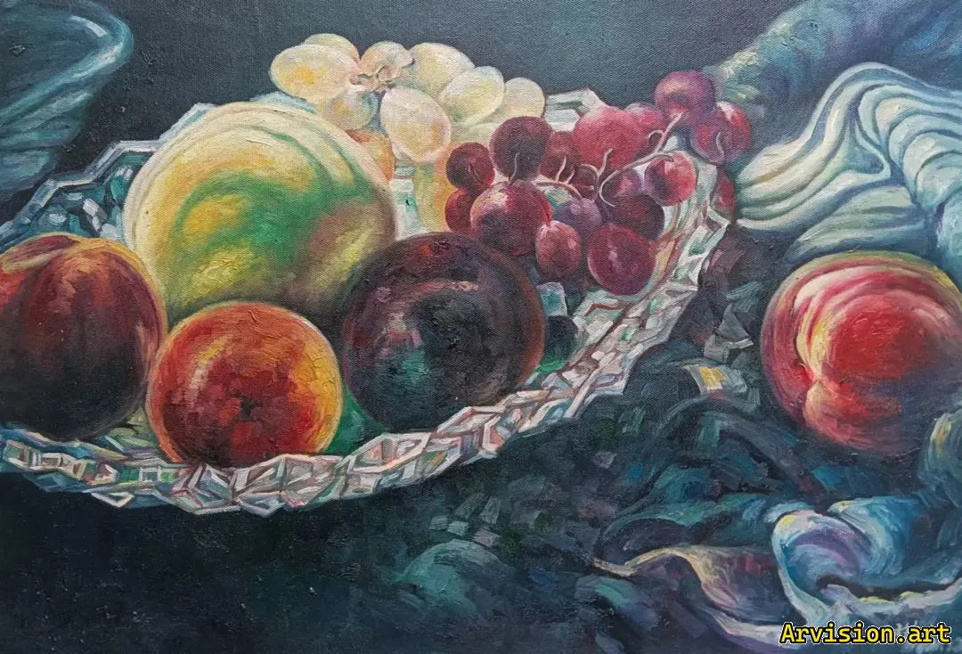 La pintura al óleo de Wang Lin es dulce y densa.